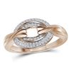 Image 1 : 0.20 CTW Diamond Captured Circle Cluster Ring 10KT Rose Gold - REF-30K2W