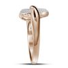 Image 2 : 0.20 CTW Diamond Captured Circle Cluster Ring 10KT Rose Gold - REF-30K2W