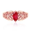 Image 1 : Genuine 0.20 CTW Ruby Ring Jewelry 14KT Rose Gold - REF-48A4K