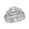 Image 1 : 1.5 CTW Diamond Bellissimo Bridal Engagement Ring 14KT Two-tone Gold - REF-210N2F