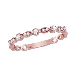 0.15 CTW Diamond Stackable Ring 10KT Rose Gold - REF-16K4W