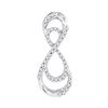0.20 CTW Diamond Double Infinity Pendant 10KT White Gold - REF-18Y2X