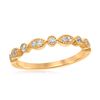 Image 1 : 0.17 CTW Diamond Milgrain Stackable Ring 14KT Yellow Gold - REF-24M2H