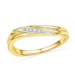 0.02 CTW Diamond Ring 10KT Yellow Gold - REF-11X2Y