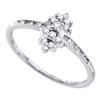 Image 1 : 0.12 CTW Orong-set Diamond Small Cluster Ring 10KT White Gold - REF-8X9Y