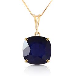 Genuine 4.83 ctw Sapphire Necklace Jewelry 14KT Yellow Gold - REF-48N3R