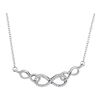 Image 1 : 0.20 CTW Diamond Infinity Pendant 10KT White Gold - REF-18Y2X