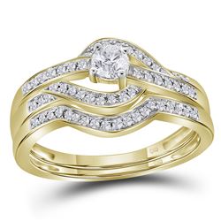 0.36 CTW Diamond Bridal Wedding Engagement Ring 10KT Yellow Gold - REF-44M9H