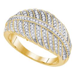 0.40 CTW Diamond Milgrain Ring 10KT Yellow Gold - REF-44Y9X