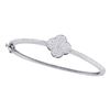 Image 1 : 0.40 CTW Diamond Cluster Bangle Bracelet 10KT White Gold - REF-71W9K