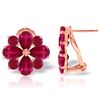 Image 1 : Genuine 4.85 ctw Ruby Earrings Jewelry 14KT Rose Gold - REF-71Z8N