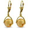 Image 1 : Genuine 6.5 ctw Citrine Earrings Jewelry 14KT Yellow Gold - REF-43R4P