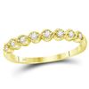 Image 1 : 0.10 CTW Diamond Stackable Ring 10KT Yellow Gold - REF-12H8M