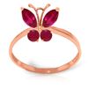 Image 1 : Genuine 0.60 ctw Ruby Ring Jewelry 14KT Rose Gold - REF-30H5X