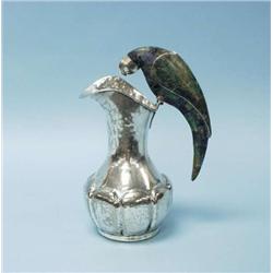 An unusual hand hammered Mexican sterling sil...