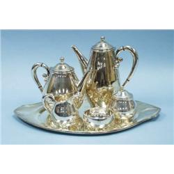 A 6 piece 1950's Mexican sterling silver coff...