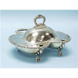 An English sterling silver leaf form sectiona...