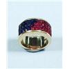 Image 1 : A fine 18 kt. gold, ruby and sapphire ring. D...