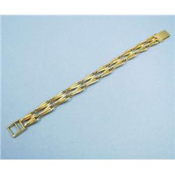 A handmade 18 kt. yellow gold segmented brace...