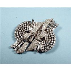 A very good Art Deco design platinum and diam...
