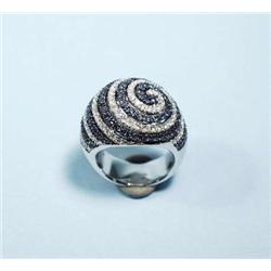 An unusual 18 kt. white gold and diamond cock...