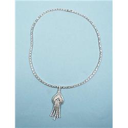 An unusual 1960's 18 kt. white gold and diamo...