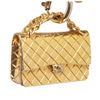 Image 2 : Chanel Gold Chain Link Quilted Flap Bag Charm Drop Pendant Necklace