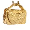 Image 3 : Chanel Gold Chain Link Quilted Flap Bag Charm Drop Pendant Necklace