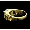 Image 3 : 3.00 ctw Aquamarine and Diamond Ring - 14KT Yellow Gold