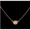 Image 2 : 0.39 ctw Diamond Necklace - 18KT Rose Gold