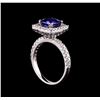 Image 4 : 14KT White Gold 3.03 ctw Sapphire and Diamond Ring