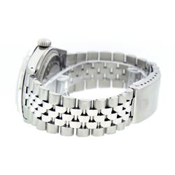 Rolex Mens SS Blue Diamond And Sapphire Datejust Wriswatch