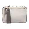 Image 1 : MCM White and Gray Leather Two Tone Cubism Medium Clutch Handbag