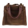 Image 4 : Chloe Brown Suede Leather Trim Satchel Handbag