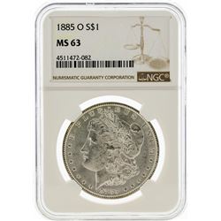 1885-O NGC MS63 Morgan Silver Dollar