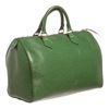 Image 3 : Louis Vuitton Green Epi Speedy 30 cm Satchel Bag