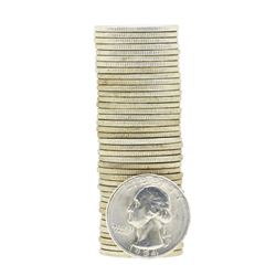 Tube of 40 1954S Washington Quarter Dollars