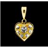 Image 2 : 0.94 ctw Diamond Pendant - 18KT Yellow Gold