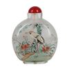 Image 1 : Large, Vintage Chinese Reverse Painted Snuff Bottle "Birds & Flowers"