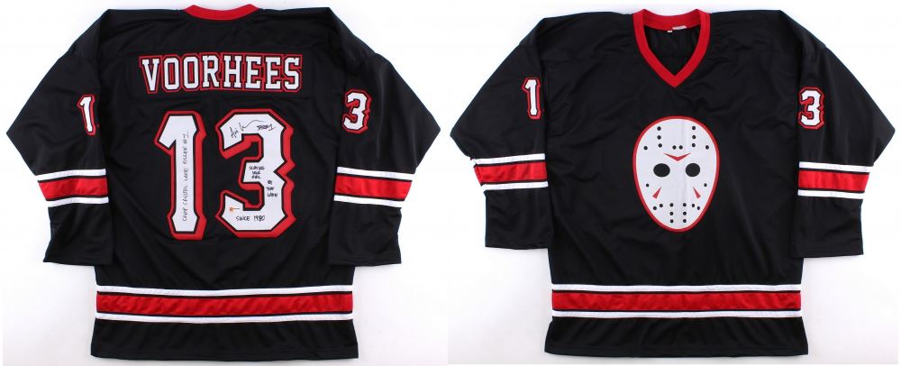 Ari Lehman Signed Jason Voorhees Friday The 13th Hockey Jersey With 4 Inscriptions Pa Coa