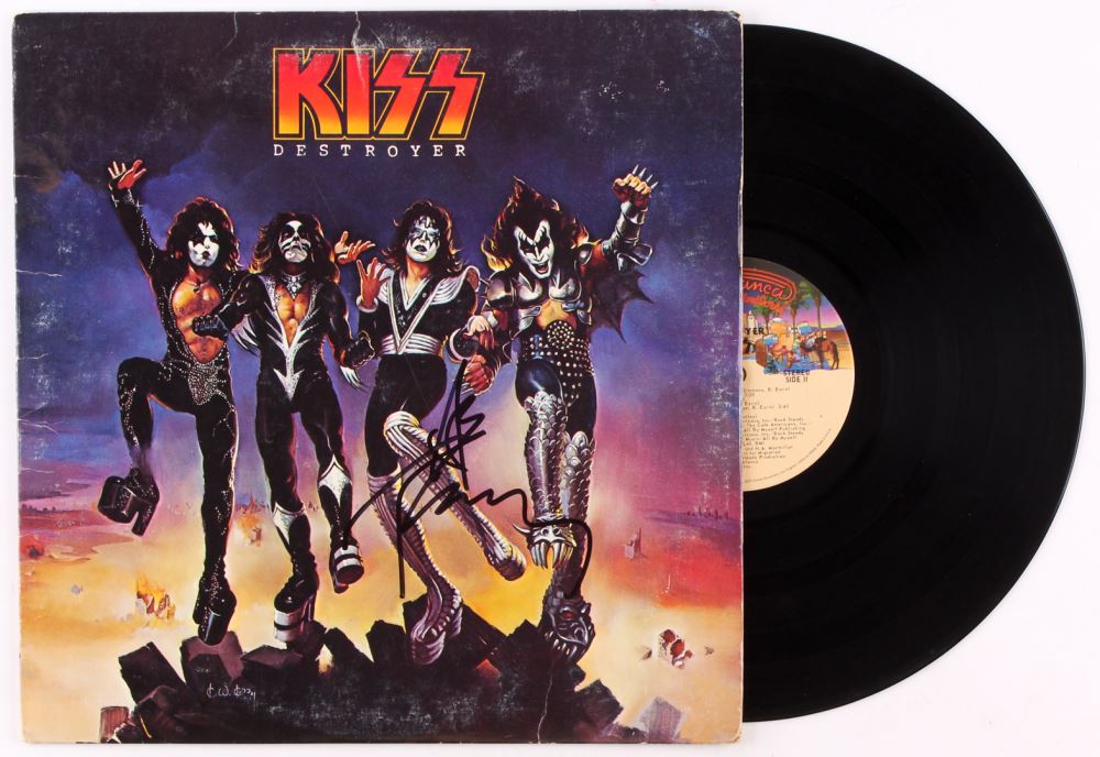 Ace Frehley Signed Kiss Destroyer Record Album Jsa Coa