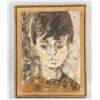 Image 2 : Oil on Board Myron Cooper Canadian Portrait of Boy