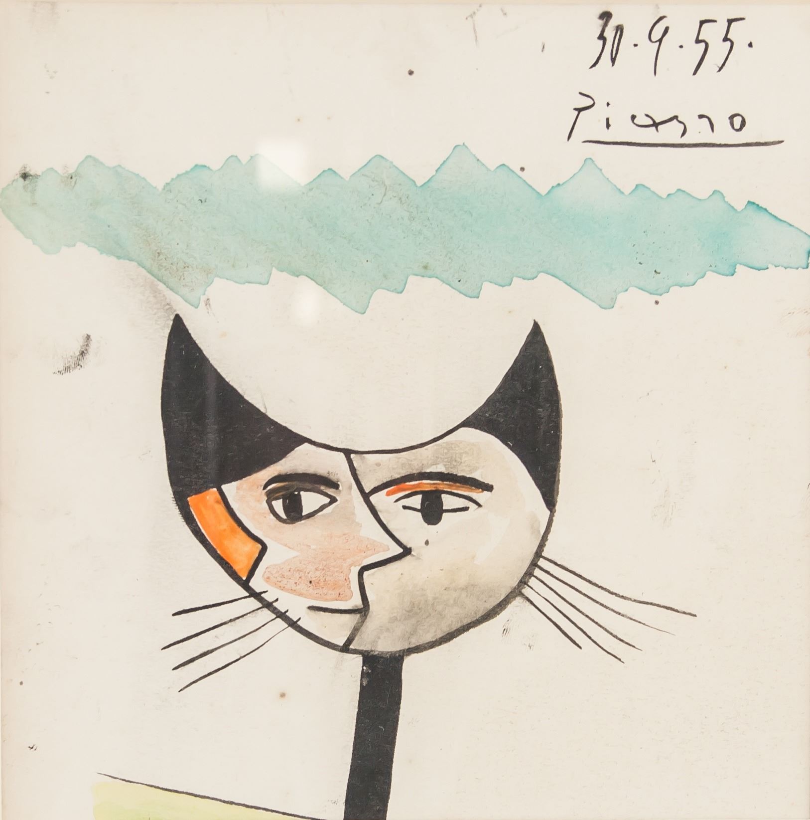 Pablo Picasso 1881 1973 Spain Watercolor Cat
