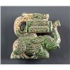Image 1 : Chinese Dark Green Hardstone Elephant Pendant