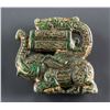 Image 2 : Chinese Dark Green Hardstone Elephant Pendant