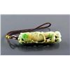 Image 1 : Chinese Green Jade Carved Fish and Ruyi Toggle