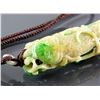 Image 2 : Chinese Green Jade Carved Fish and Ruyi Toggle