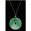 Image 1 : Chinese Green Jadeite Round Bi Disc Pendant