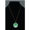 Image 2 : Chinese Green Jadeite Round Bi Disc Pendant