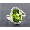 Image 1 : 5.12ct Peridot & Crystal Cocktail Ring CRV $612